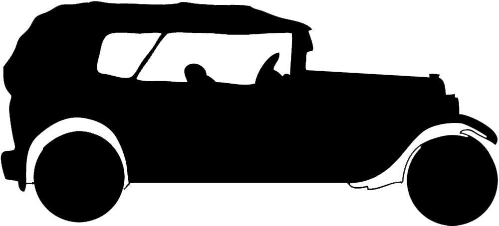 Old Car Silhouette Png (1000x454)