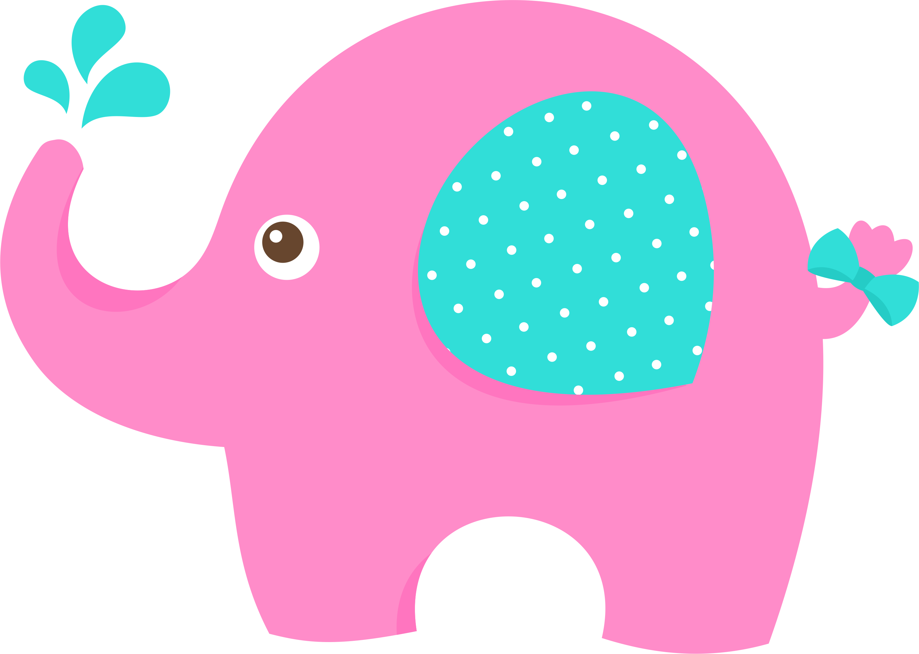 Animal Patterns - Elefante Baby Shower Png (3001x2136)