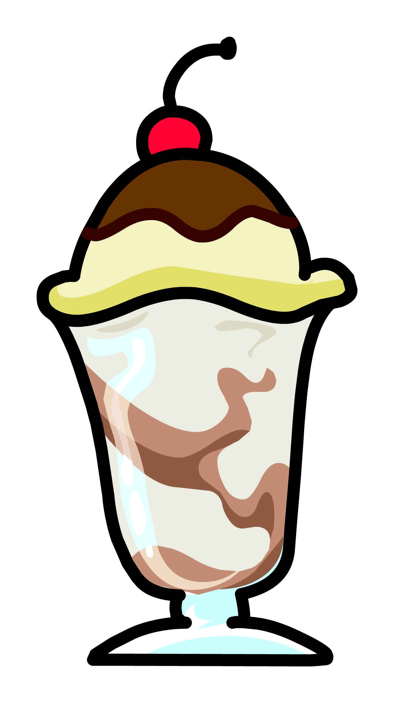 Ice Cream Sundae Clipart - Ice Cream Sundae Cartoon (1303x2315)