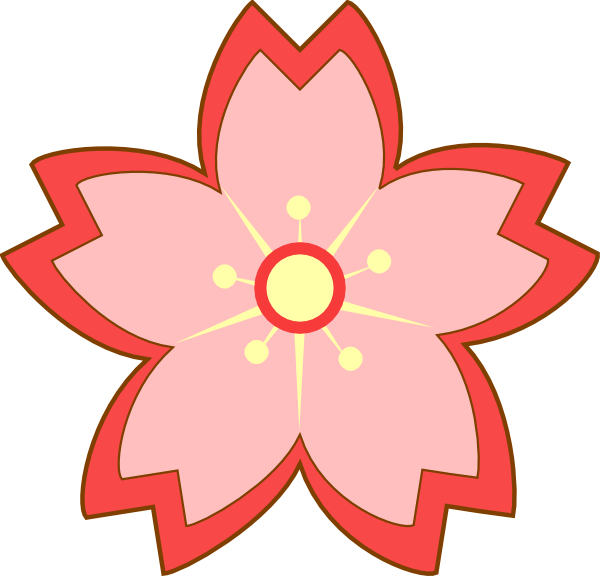 Chinese Flower Clip Art (600x576)