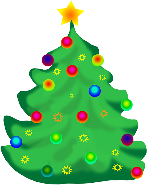 Decorated Christmas Tree Clip Art - Christmas Day (548x661)