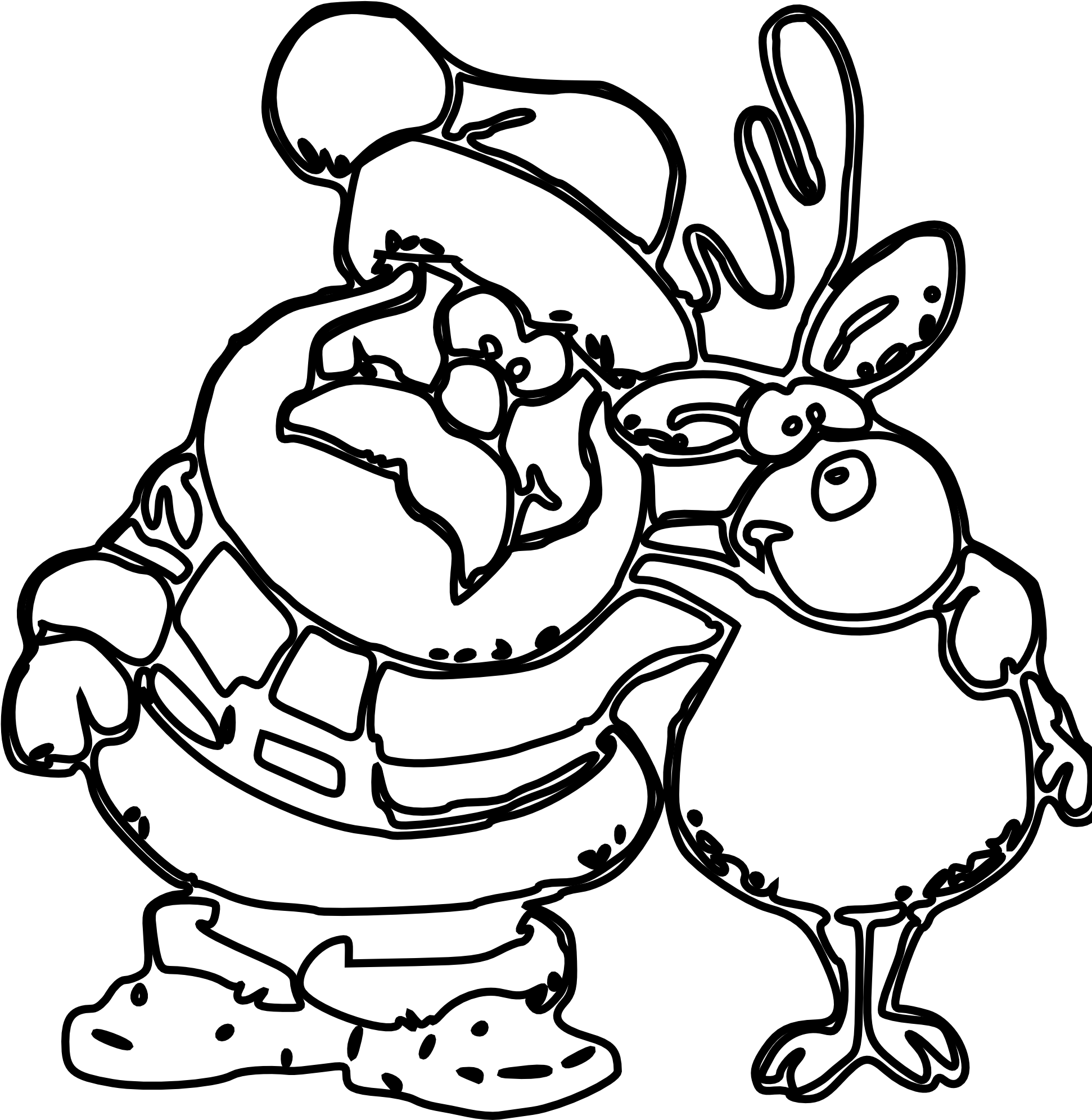 Nightmare Clipart Black And White - Black And White Clip Art Christmas (1979x2685)