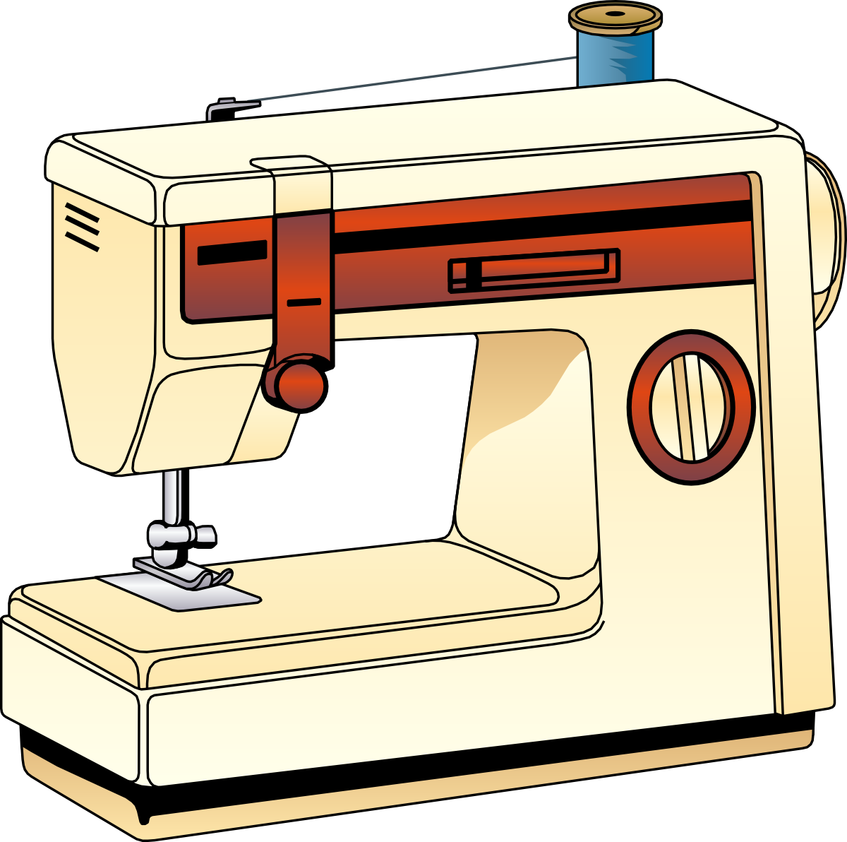 Sewing Threads Clipart - Sewing Machine Clip Art Png (1200x1192)