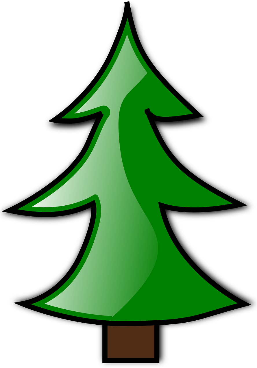 How To Draw A Christmas Tree - Christmas Tree Clip Art Panda (1333x1920)