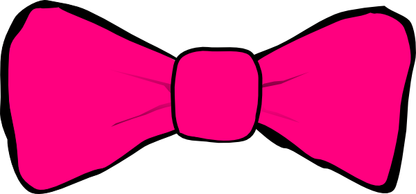 Bow Tie Clipart Hot Pink - Bow Tie Clip Art (600x280)