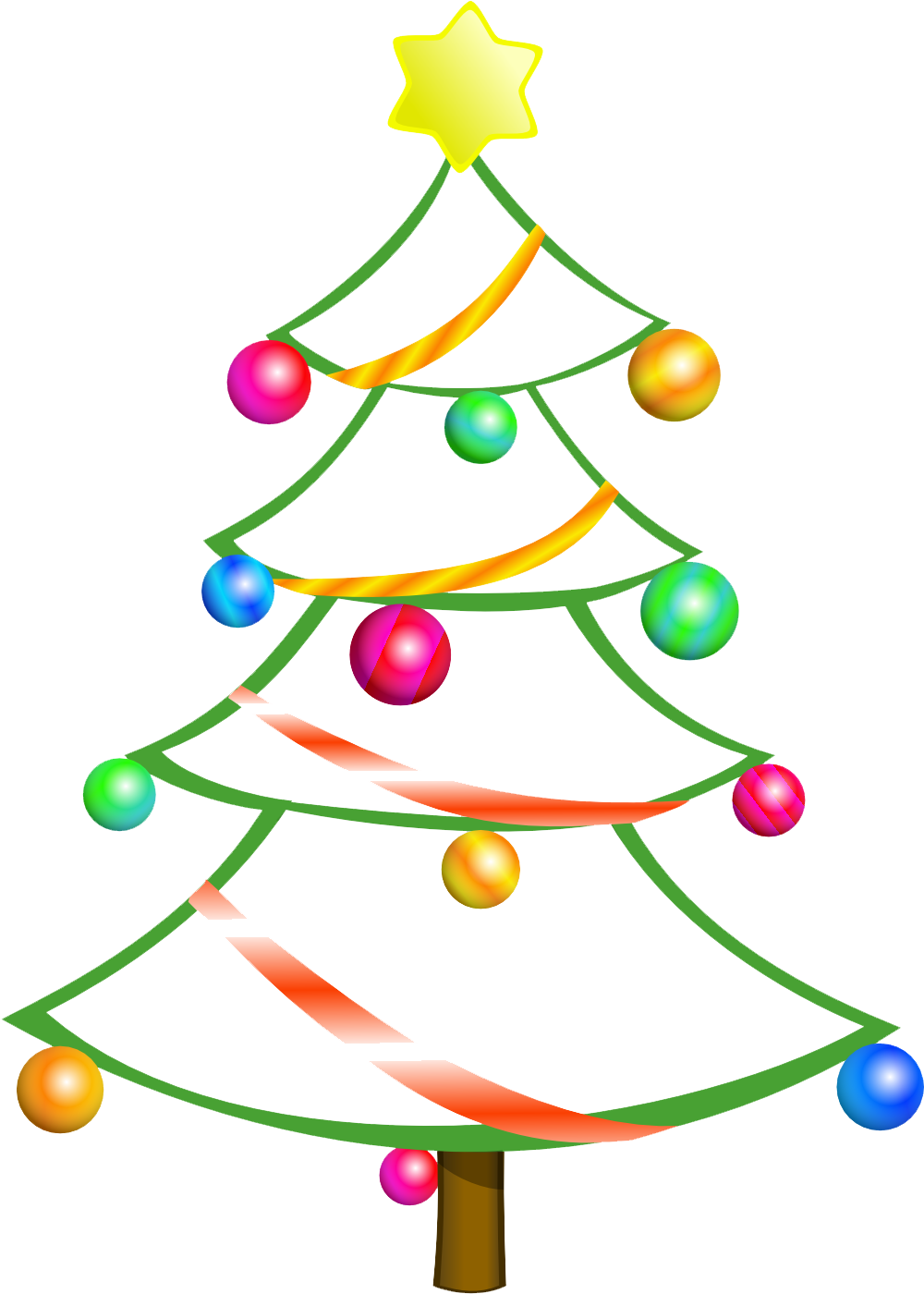 Free Christmas Clipart Downloads For Mac - Christmas Tree Clip Art (999x1497)