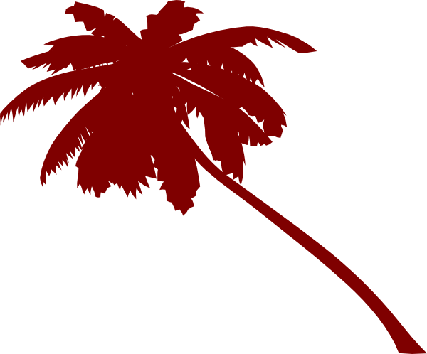 Slanted Vector Palm Tree Clip Art - Palm Tree Clip Art (600x498)