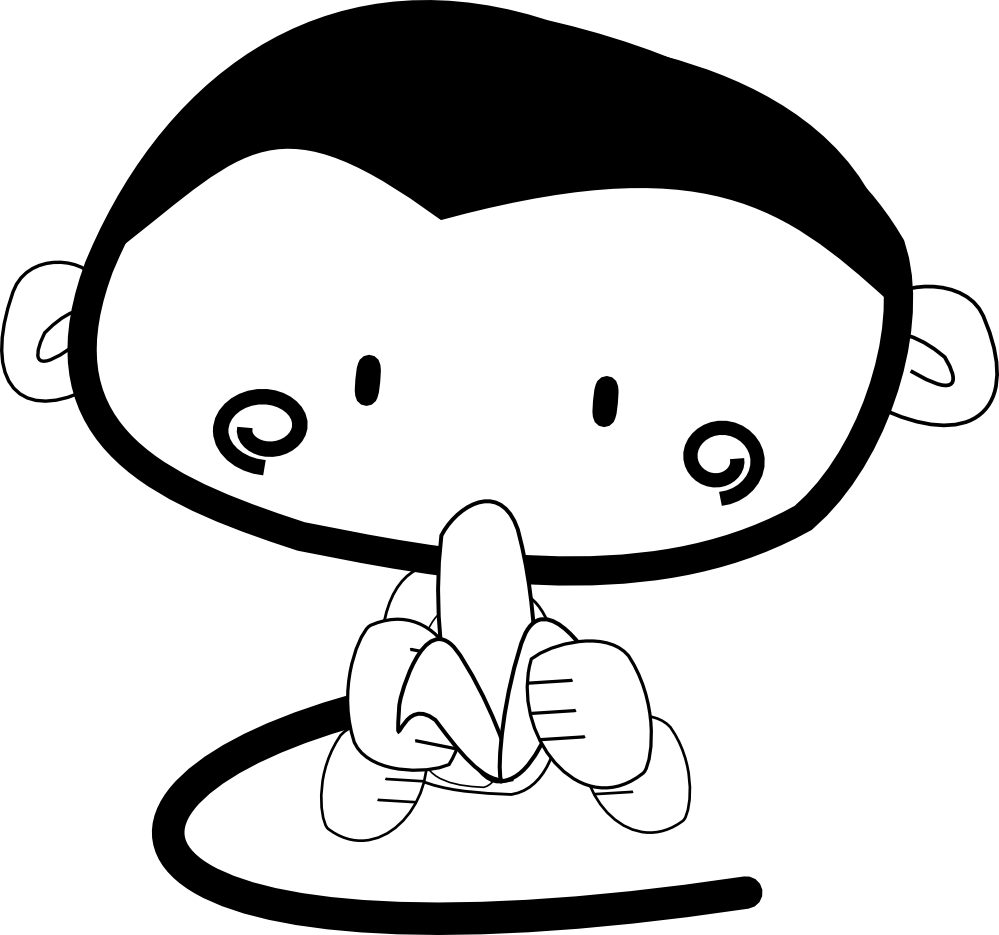 Monkey Black And White Black And White Monkey Hairstyles - Monkey With A Camera (999x935)