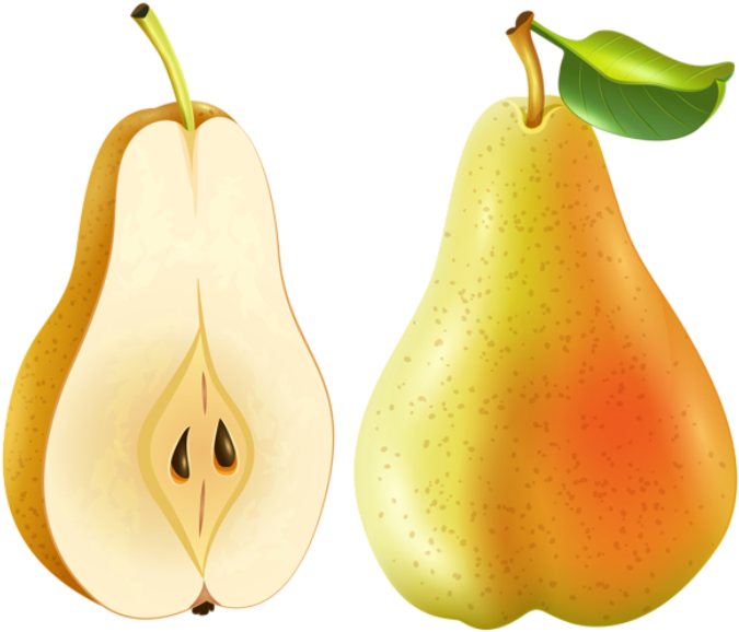 Pear Transparent Png Clip Art Image - Pear Transparent (698x592)