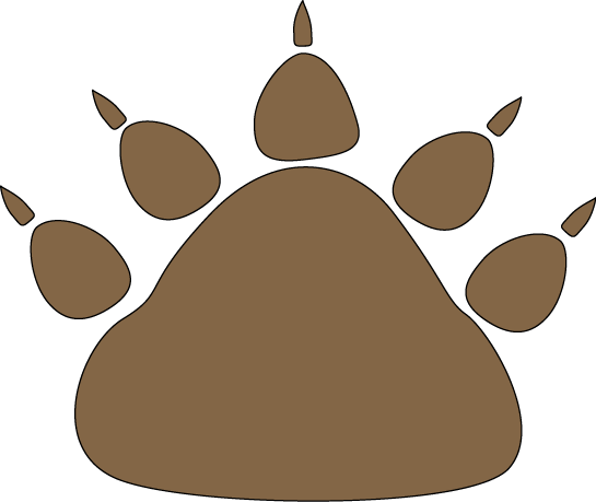 Brown Bear Paw Print - Brown Bear Paw Print (545x459)