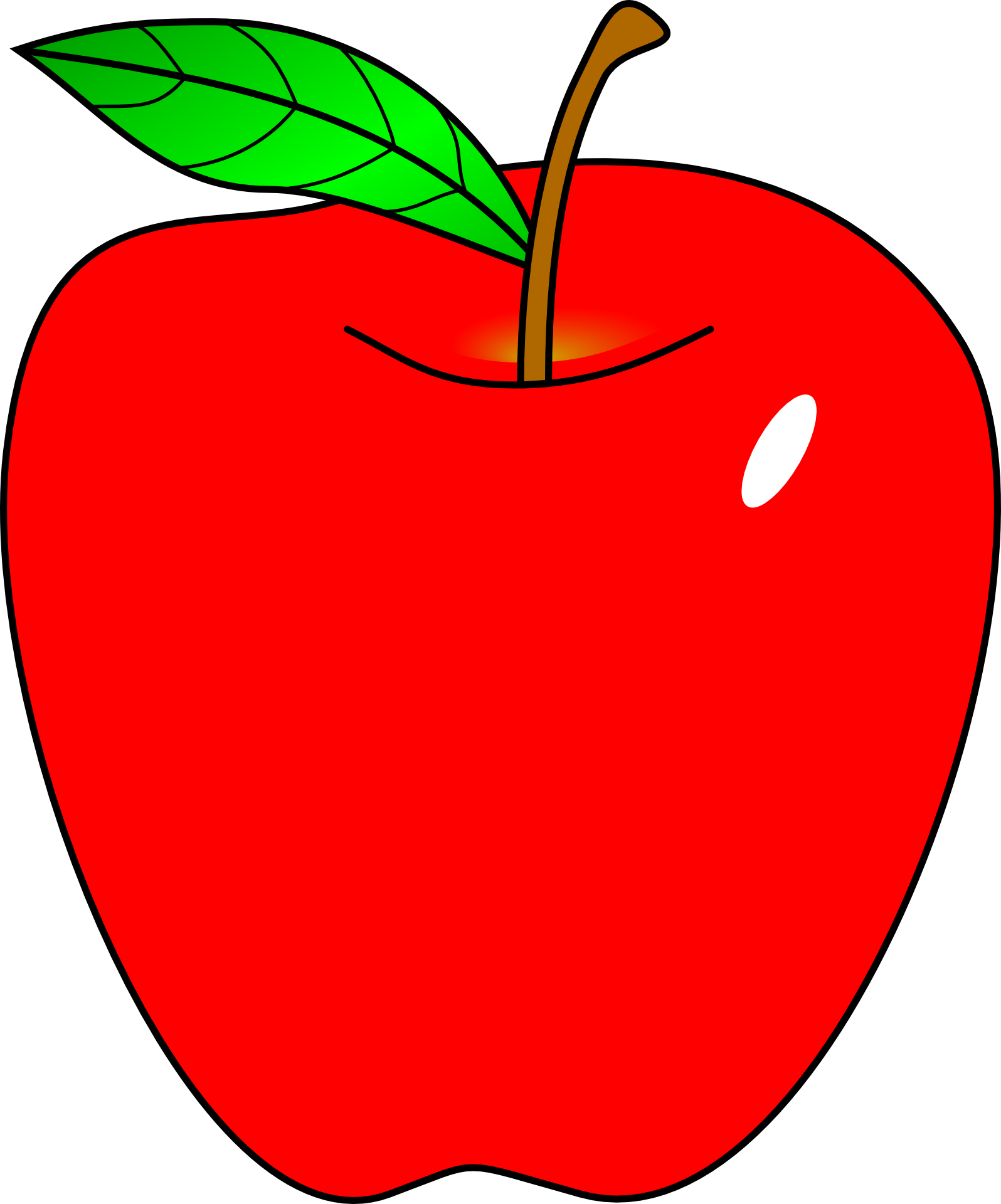 Cartoon Apple - Apple Clipart (1596x1920)