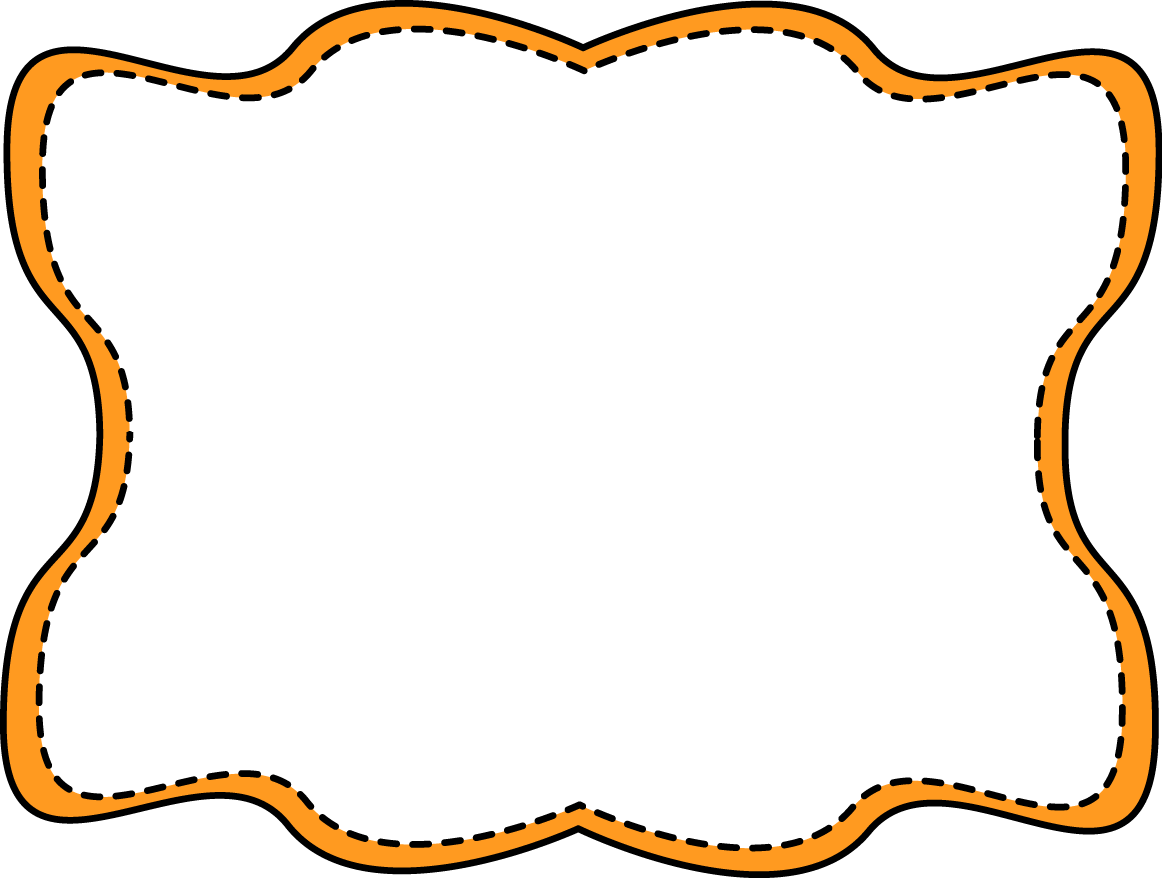 Orange Wavy Stitched Frame - Yellow And Black Frames (1162x878)