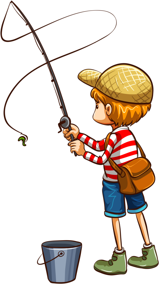 Pescaria Pescaria Clip Art, Fish And Pine Cone Crafts - Boy Fishing Clipart (635x1024)