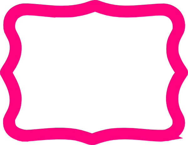Hot Pink Frame Clip Art - Clip Art (600x462)