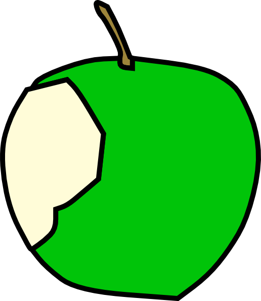 Green Apple Clip Art At Clker - Clip Art (516x595)