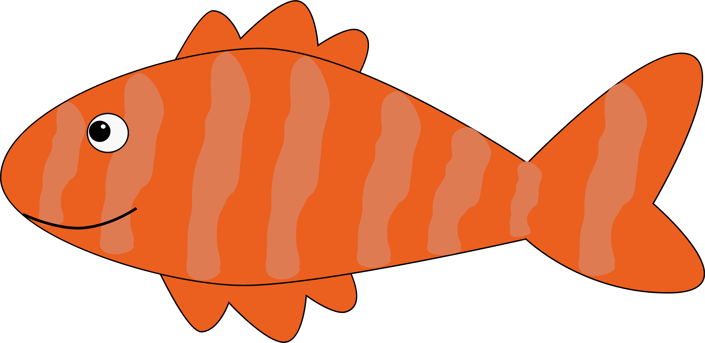 Cartoon Fish Clip Art - Cartoon Fish Clip Art (2400x1169)