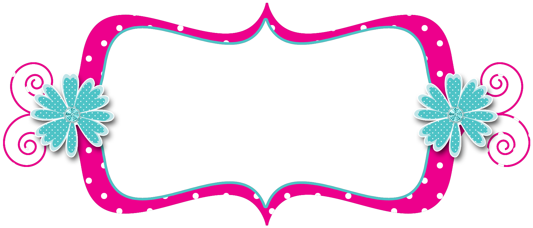 Curly Frame Polka Dot Pink Blue - K-pop (1800x1140)