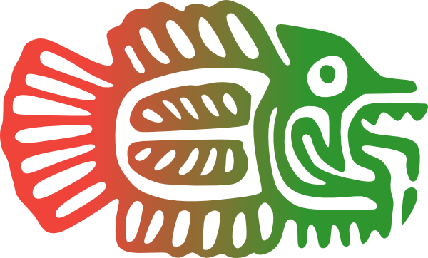 This Free Clip Arts Design Of Red Green Mexican Fish - Mexican Fish Symbol Belt Buckle, Men's, Size: Medium, (600x362)