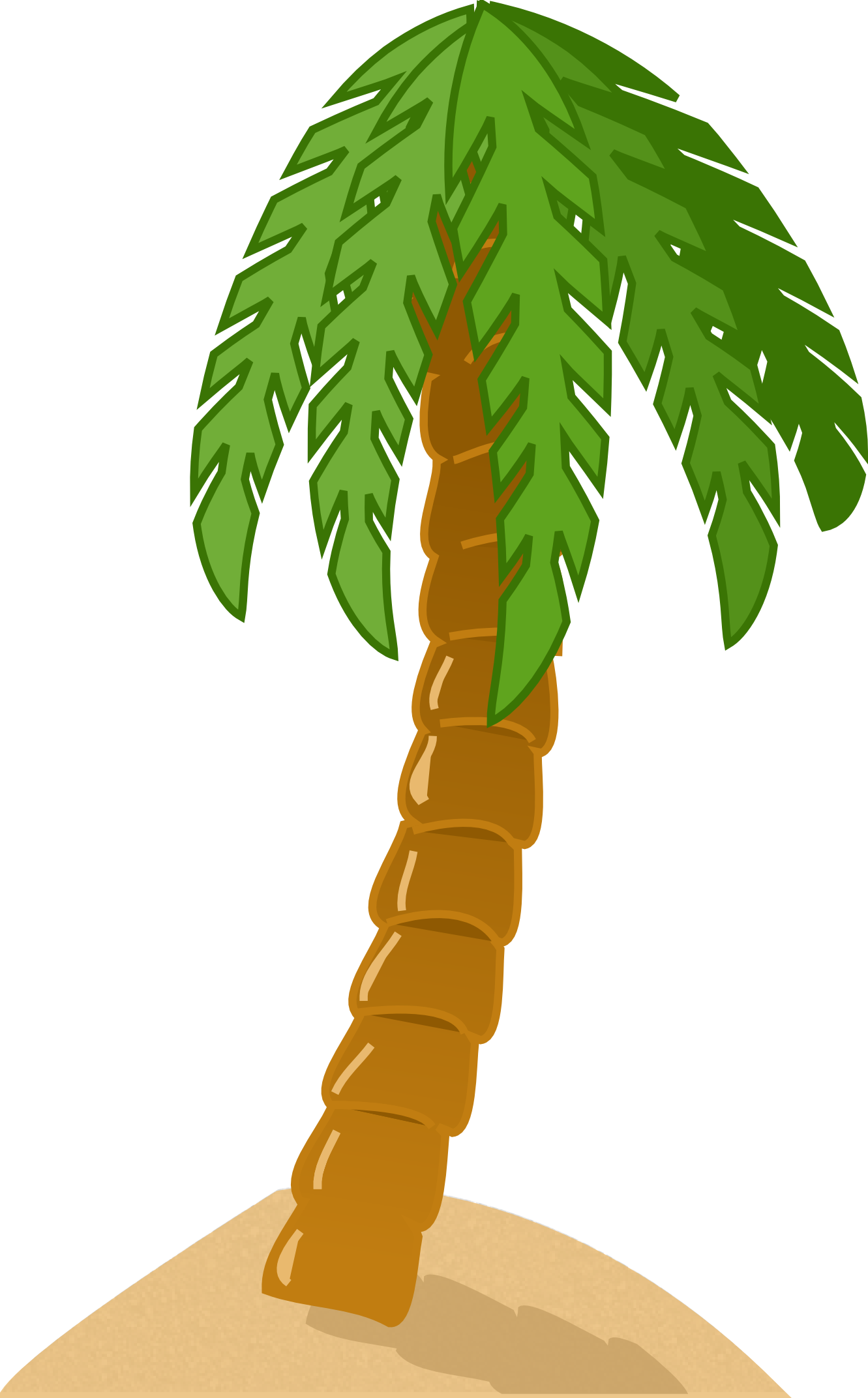 Simple Palm Tree Vector - Palm Tree Clip Art (1331x2144)