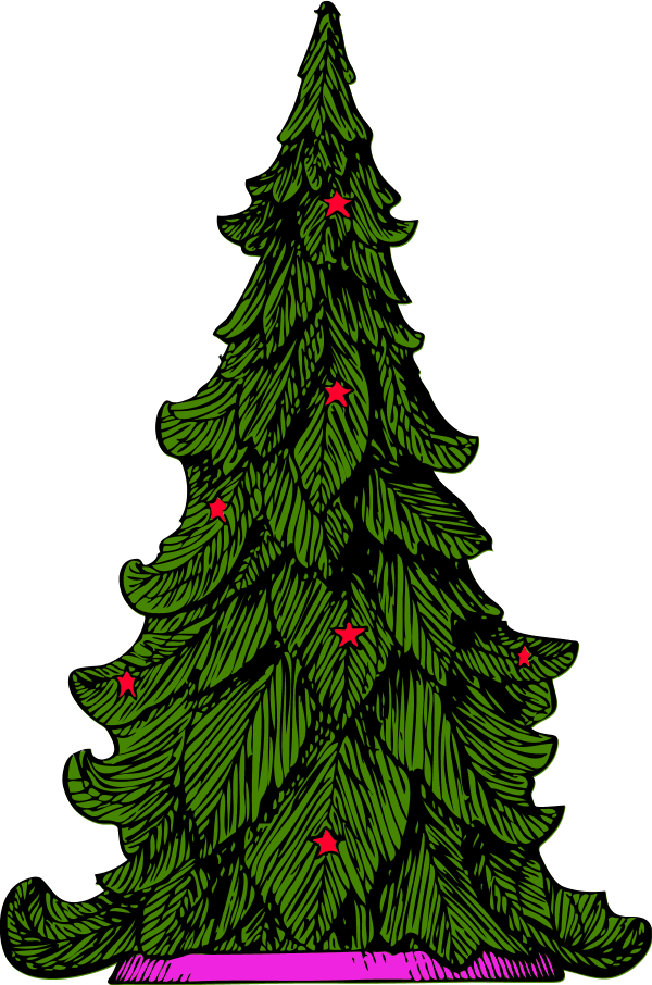 Vector Clip Art - Christmas Tree Clip Art (600x906)