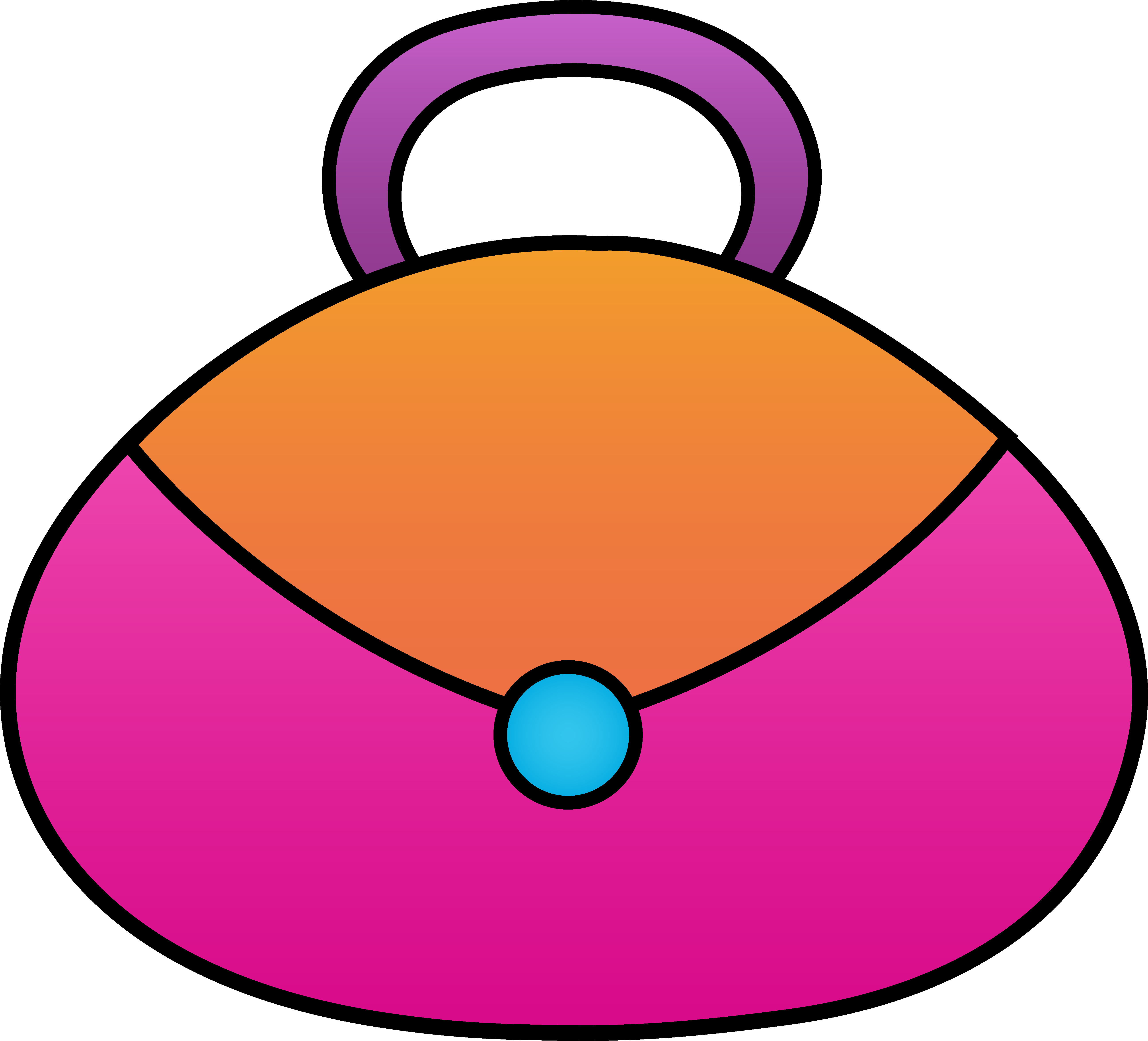 Little Pink Purse - Purse Clipart (5181x4696)