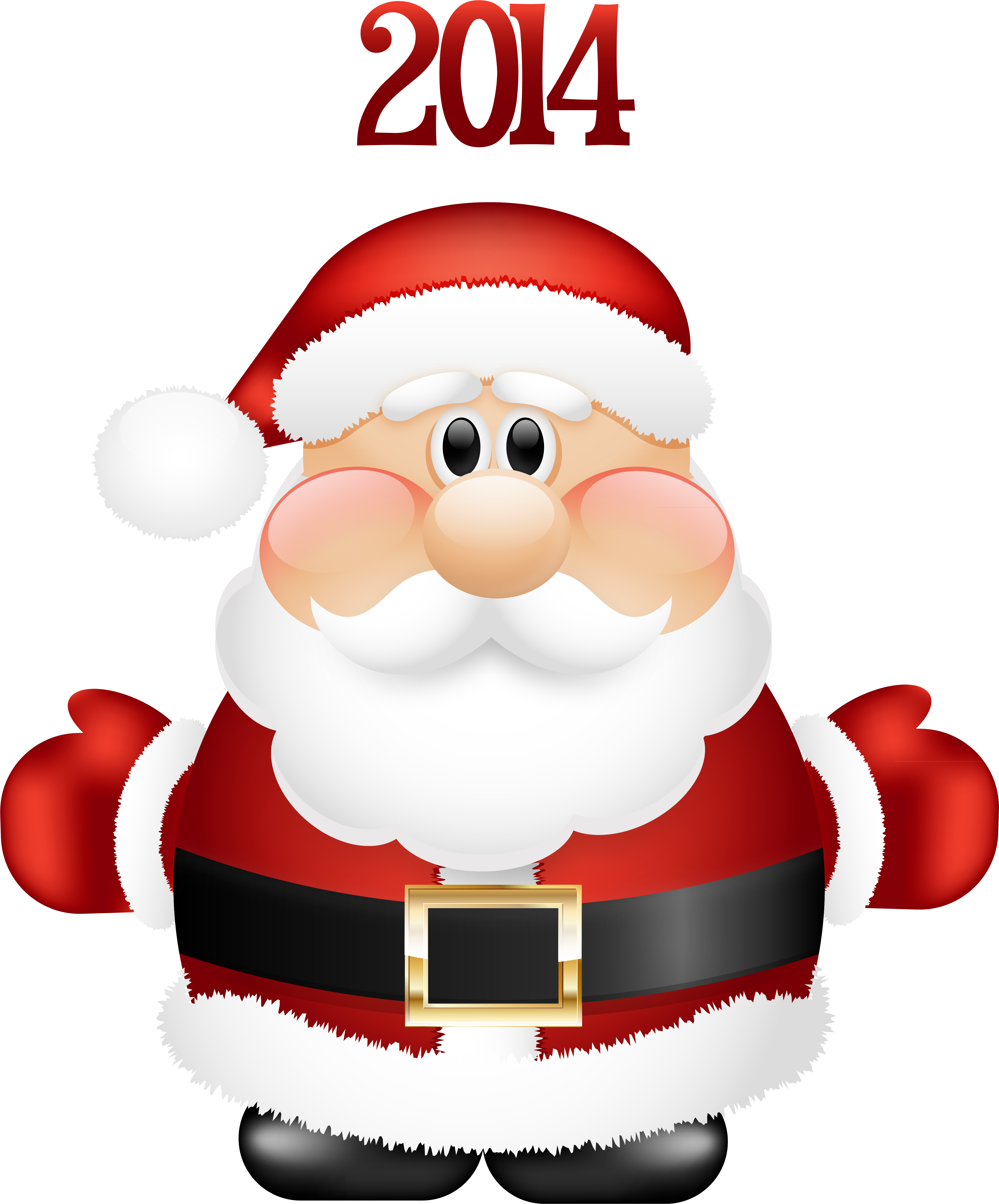 Transparent Cute Santa Claus 2014 Png Clipart - Cute Santa Claus Png (4687x5825)