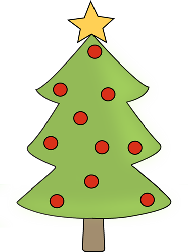 Christmas Tree Clipart Ornament - Christmas Tree With Ornaments Clipart (372x500)