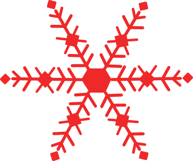 Free Clipart Christmas Snowflake - Christmas Clip Art Red (398x331)