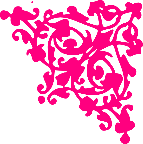 Corner Border Border Corner Clip Art At Vector Clip - Pink Corner Border Png (594x598)