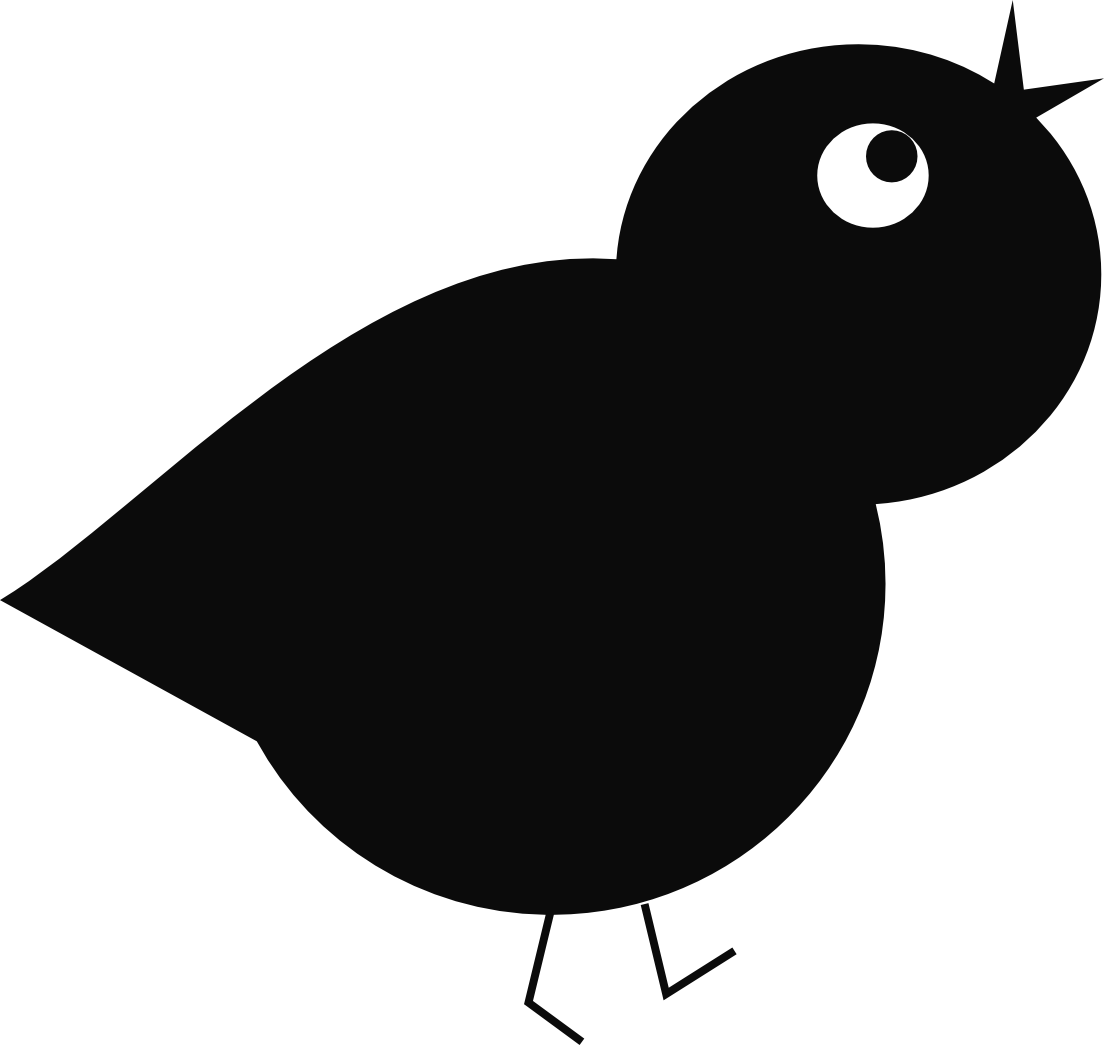 I've - Black Bird Drawing Easy (1104x1045)