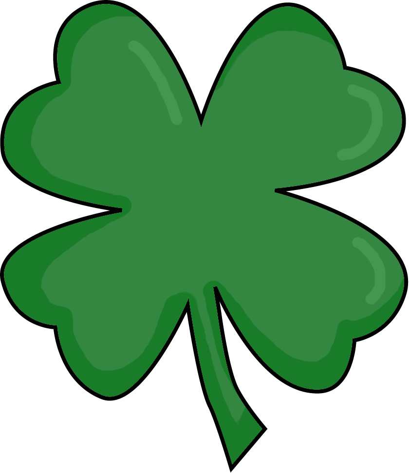 Free Clover Clipart - 4 Leaf Clover Clip Art (842x971)
