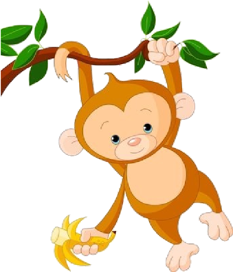 Baby Monkey Clip Art Free - Baby Monkey Clip Art (400x400)