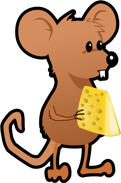 Mice Clipart Cartoon - Cartoon Mouse And Cheese (405x607)