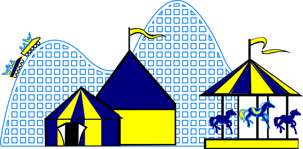 On Sale Carnival Clipart Free - Carnival Rides Clipart (600x295)