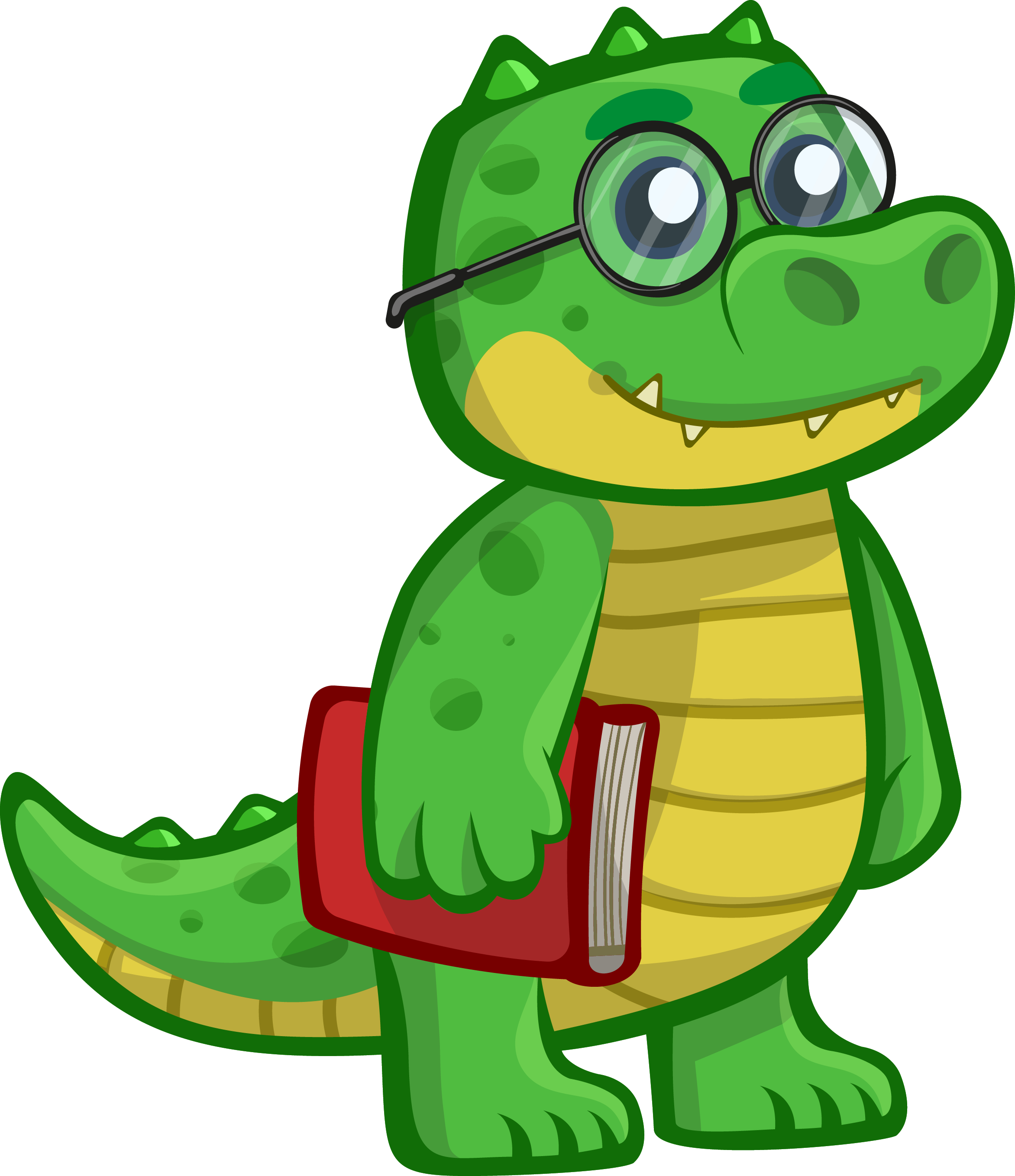 Free To Use & Public Domain Clip Art - Cute Cartoon Crocodile (2344x2716)