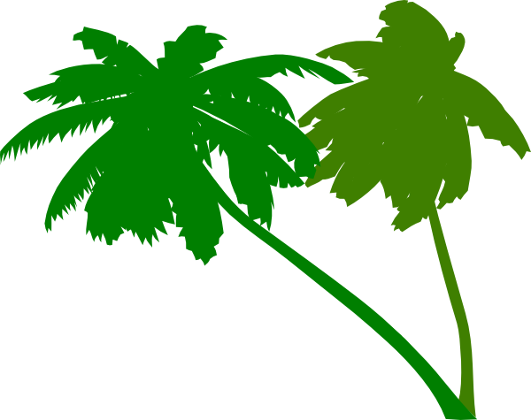 Vector Palm Trees Clip Art At Clker - Green Palm Tree Vector (600x475)