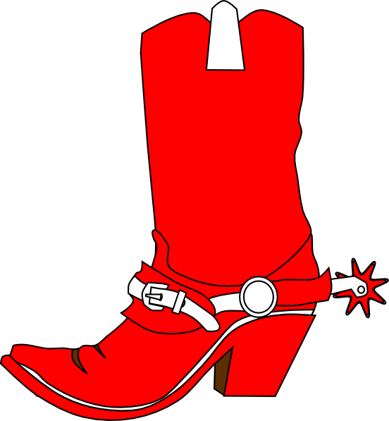 Clip Art Red Cowboy Boots (552x597)
