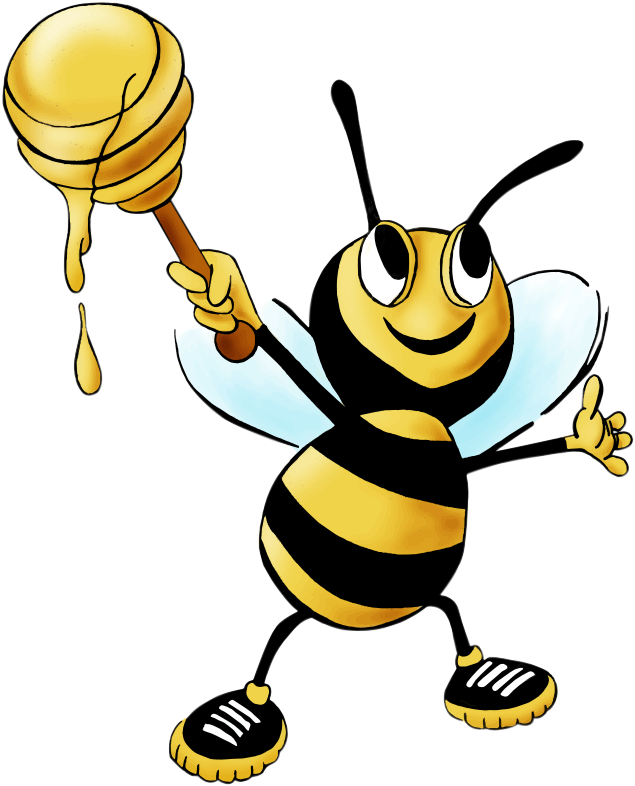 Free Cartoon Honey Bee Clip Art - Honey Bee Clip Art Free (645x800)