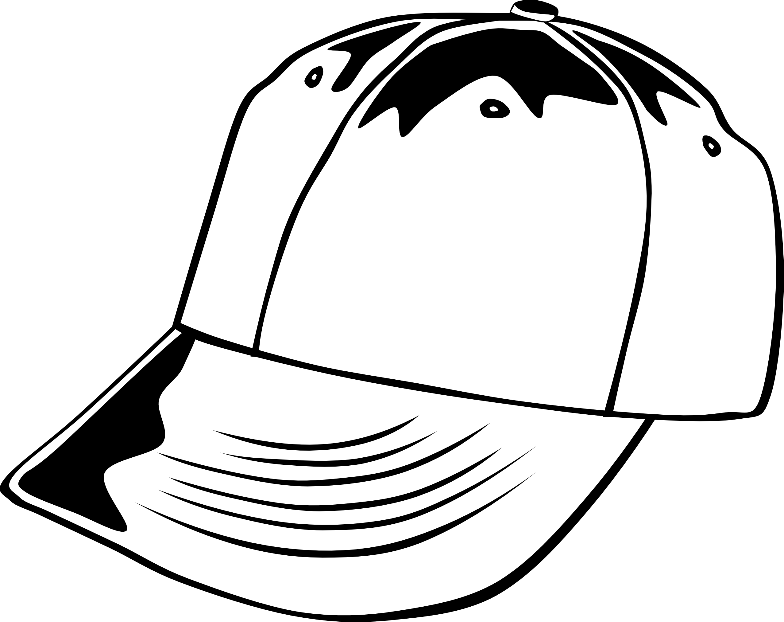Hat Black And White Pirate Hat Clipart Free Png - Baseball Cap Clip Art (2555x2025)