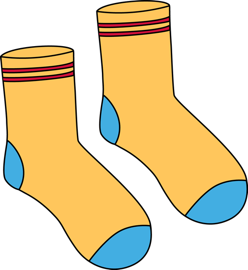 Free Online Clipart - Pair Of Socks Clipart (504x550)