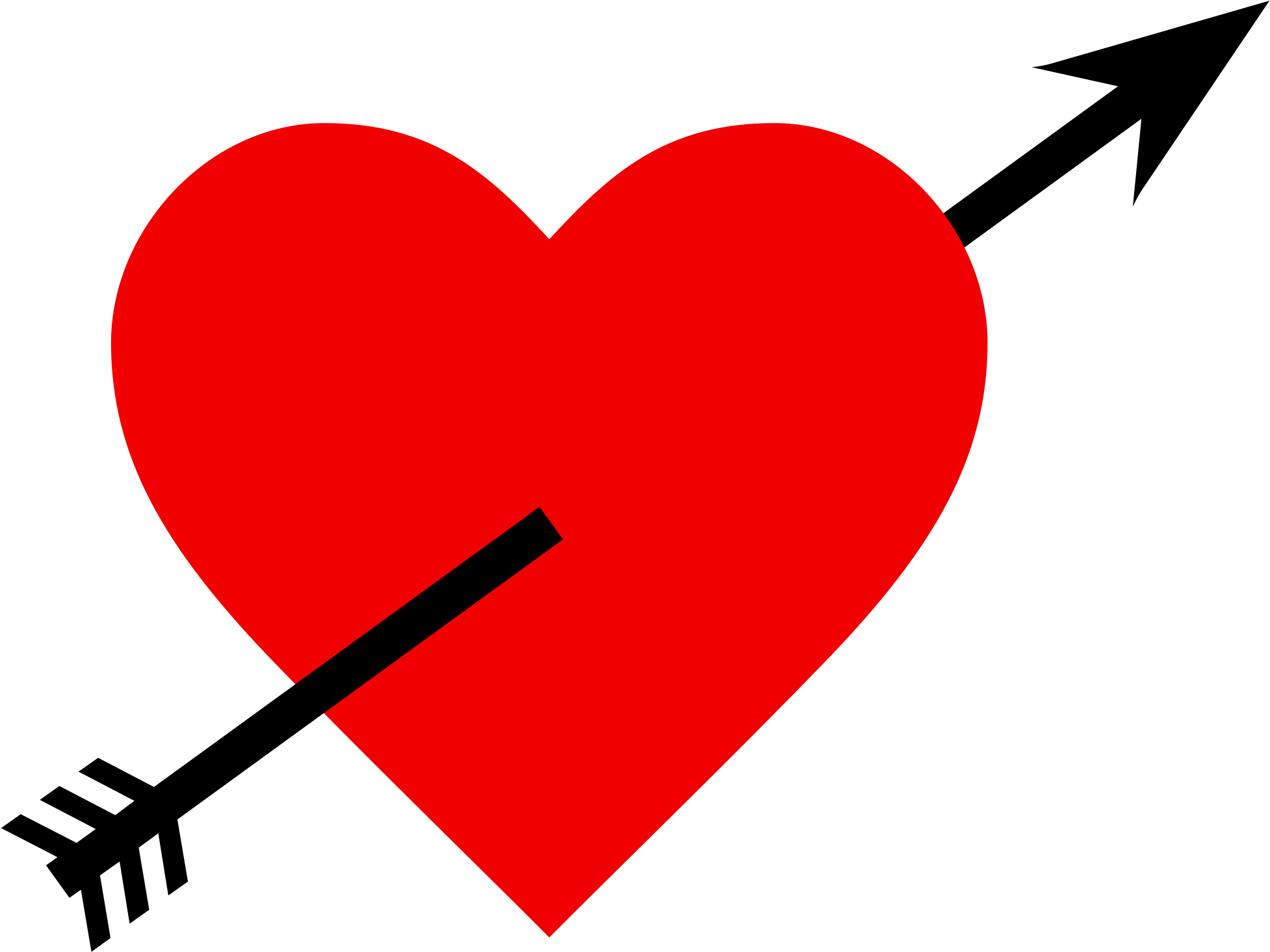 Clipart Heart With Arrow Free Download Clip Art On - Love Heart With Arrow (2000x1500)