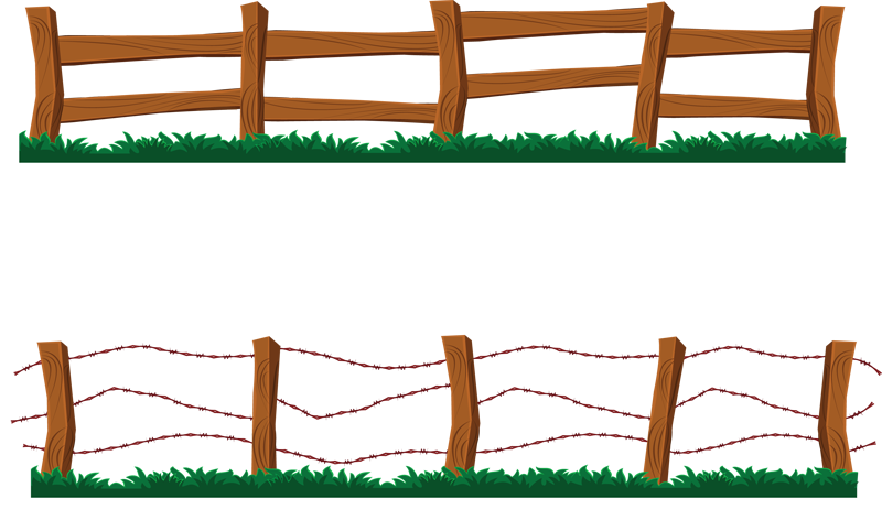 Ranch Clipart Western - Fence Clipart (800x472)