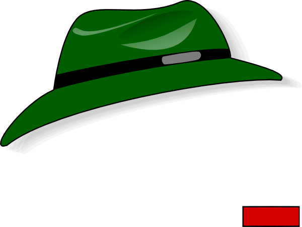 Free Vector Green Fedora Clip Art - Clipart Download (600x452)