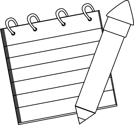 Pencil - Clipart - Black - And - White - Clip Art (450x419)
