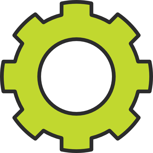 Gear Green Cog Clip Art At Clker - Cog Clipart (600x600)