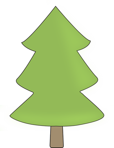 Pine Trees Clip Art Tall Pine Tree Clip Art Image - Christmas Day (386x500)