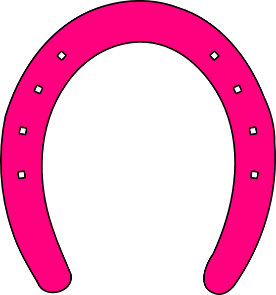 Horseshoe Horse Shoe Clip Art Vector Free Clipart - Pink Horseshoe Clipart (558x597)