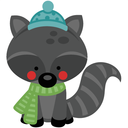 Boy Winter Raccoon Svg Scrapbook Cut File Cute Clipart - Miss Kate's Cuttables Winter (432x432)