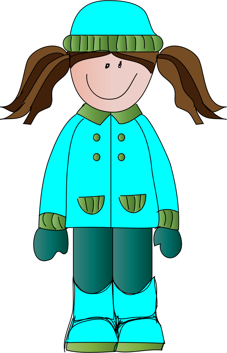 Free Animated Winter Clipart - Clipart Girl Winter (779x1212)