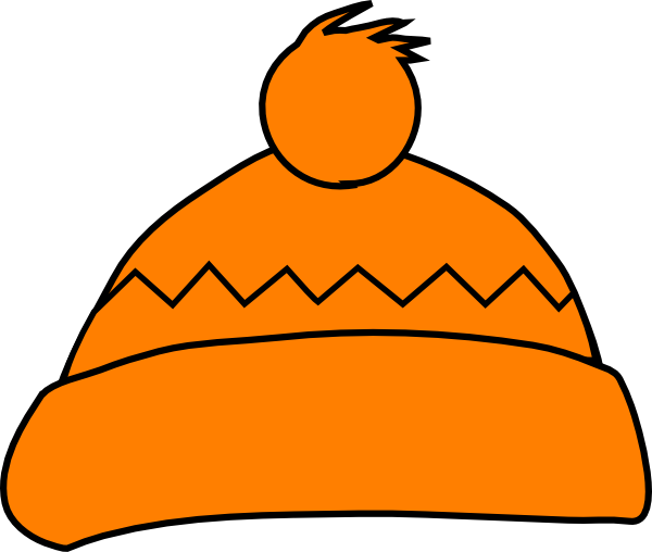 Orange Winter Hat Clip Art - Winter Hat Clip Art (600x508)